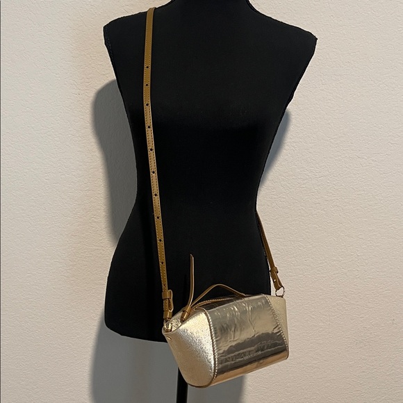 Ulla Johnson Handbags - Ulla Johnson Metallic Gold Leather Mini Crossbody Bag | Made in Italy